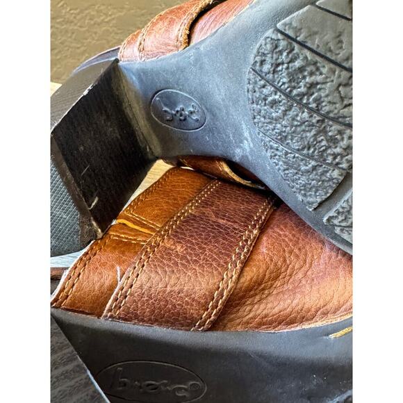 BOC Brown Leather Heeled Mules - Size 8 - Picture 9 of 10